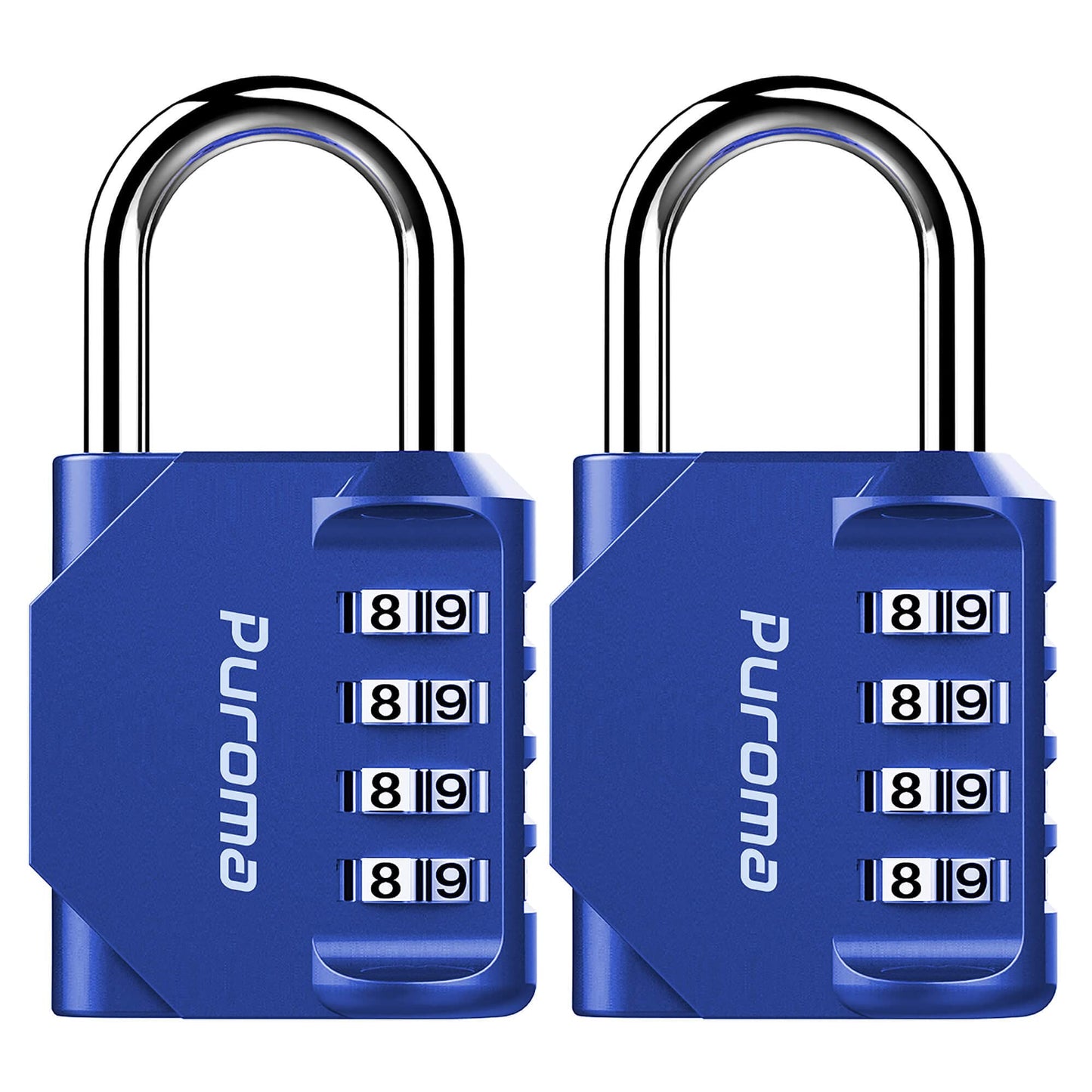 Puroma 4 Pack Combination Lock 4 Digit Locker Lock Outdoor Waterproof Padlock for School Gym Locker, Sports Locker, Fence, Toolbox, Gate, Case, Hasp Storage (Green)