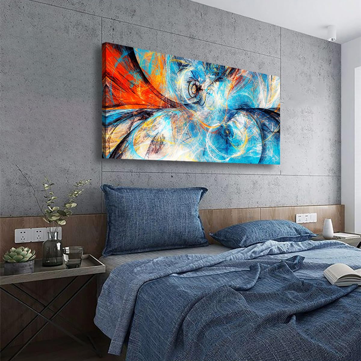 Golden Lotus Pictures Canvas Wall Art for Living room Office Bedroom Wall Decor,Flowers Wall Art Print Paintings Modern Abstract Oil Painting Artwork Waterproof Ready to Hang-20x40inch