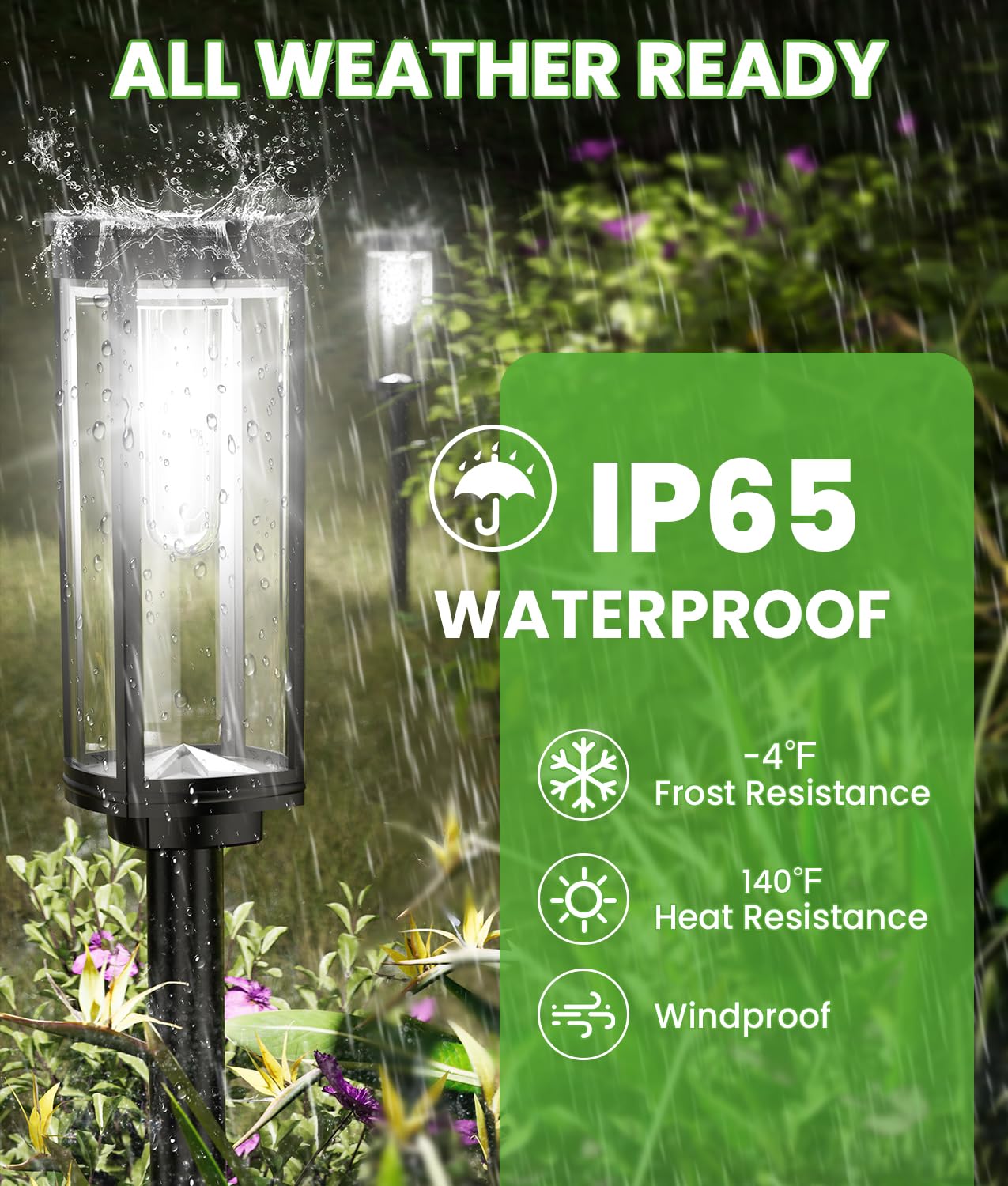 Bright Solar Pathway Lights Outdoor, 8 Pack Solar Garden Lights for Outside Waterproof IP65, Auto On/Off Outdoor Light