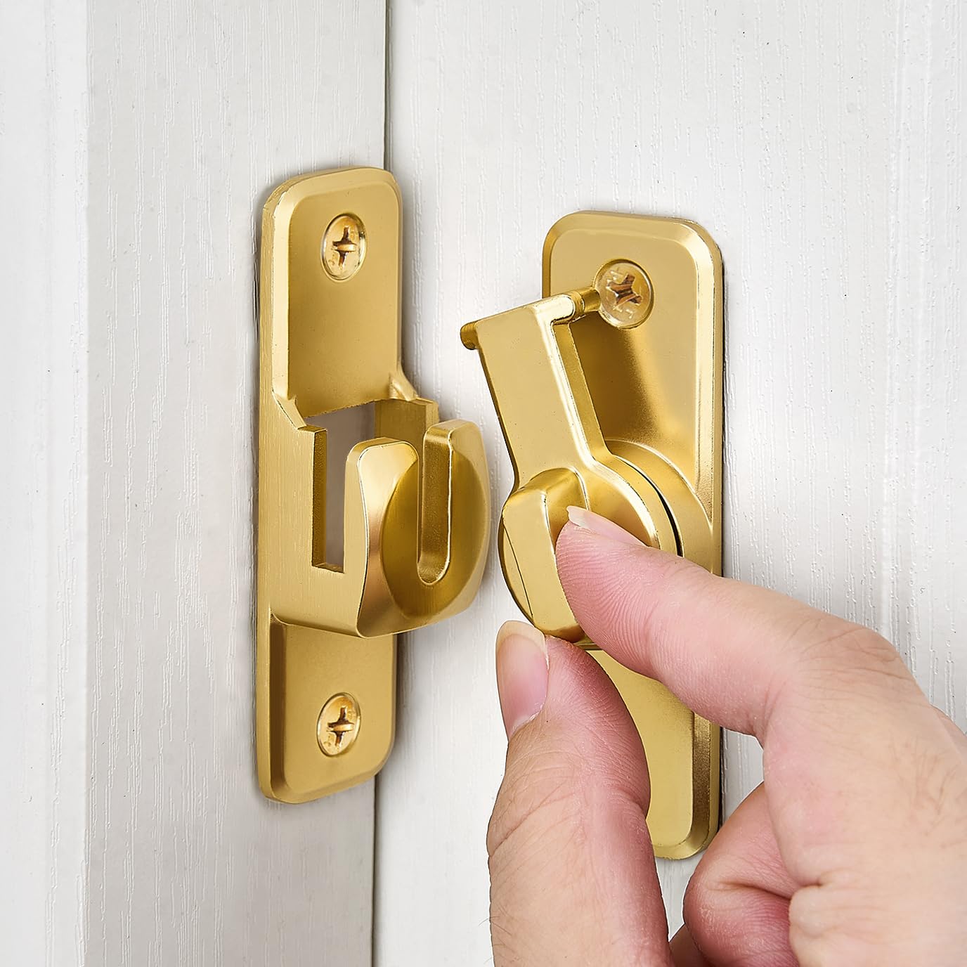 Enhanced Security Flip Latch Lock, Heavy-Duty Sliding & Swing Door Latch