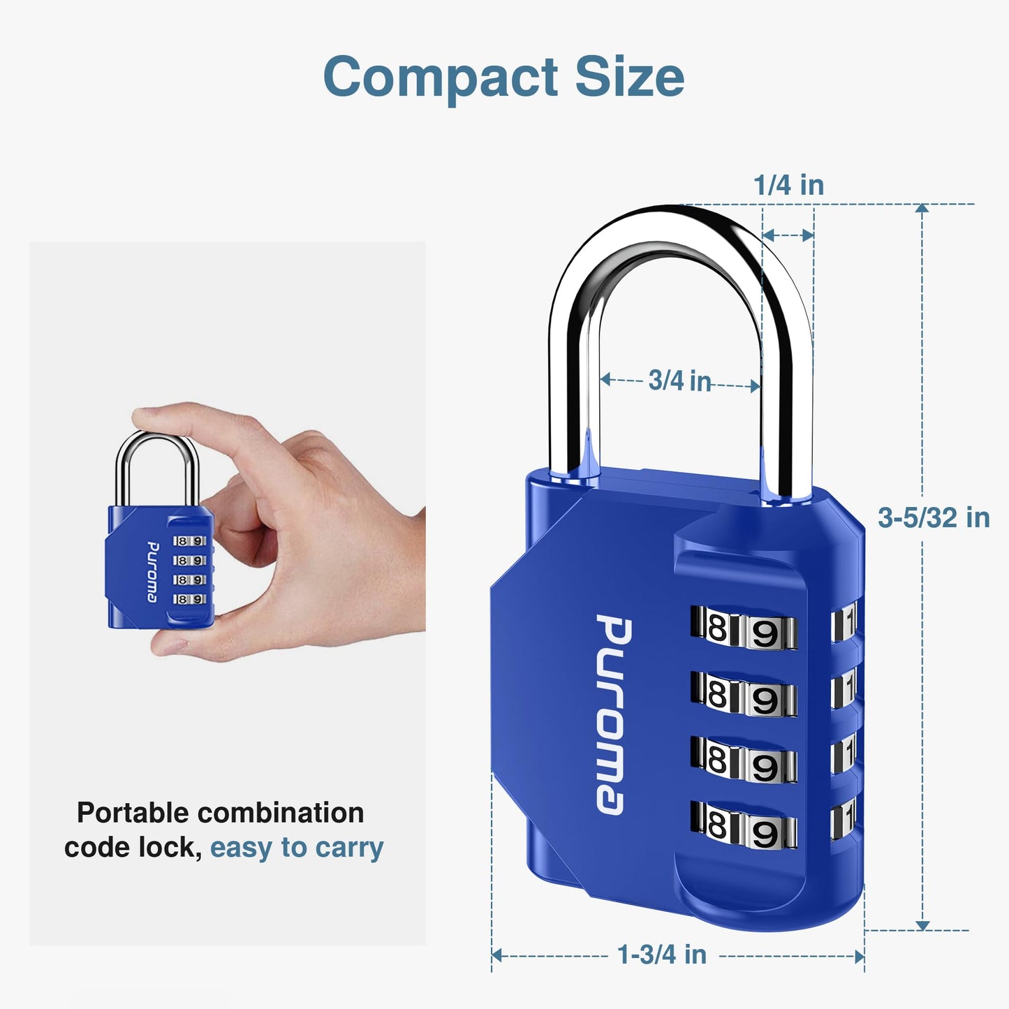 Puroma 4 Pack Combination Lock 4 Digit Locker Lock Outdoor Waterproof Padlock for School Gym Locker, Sports Locker, Fence, Toolbox, Gate, Case, Hasp Storage (Green)