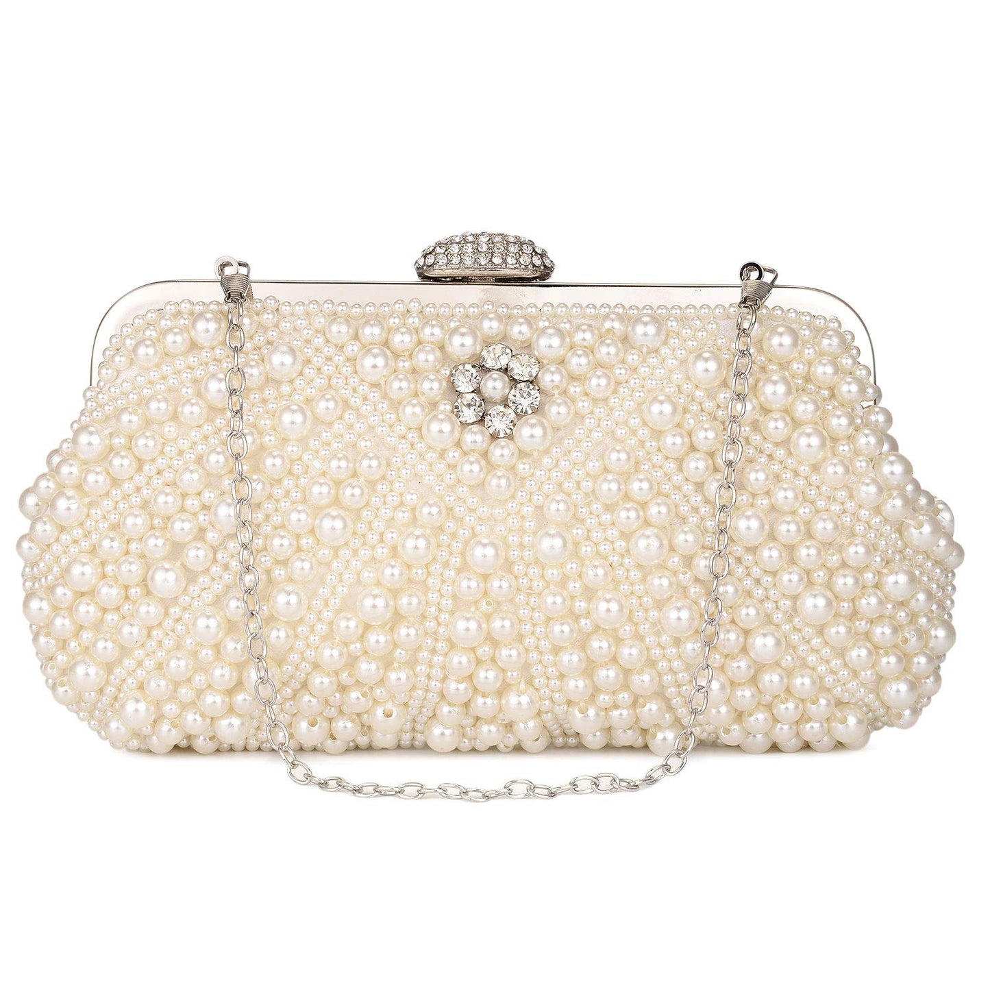 Pochette en perles pour femmes UBORSE Sac de soirée en perles de cristal noble Pochette de mariage avec chaîne en perles