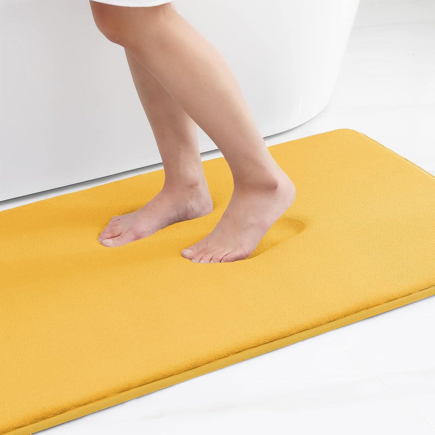Smiry Memory Foam Bath Mat – Ultra Soft, Absorbent, Non-Slip Rug for Bathroom