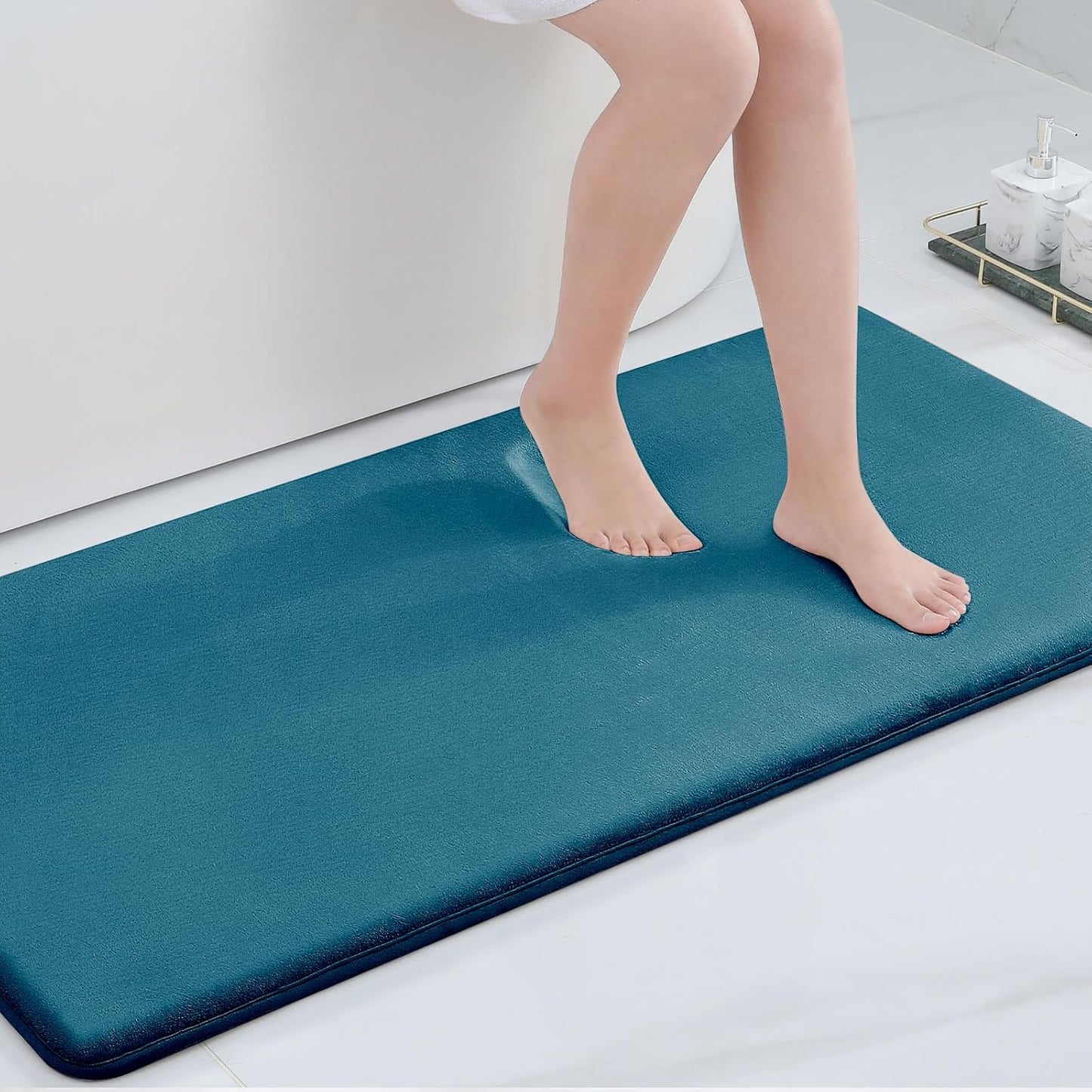 Smiry Memory Foam Bath Mat – Ultra Soft, Absorbent, Non-Slip Rug for Bathroom