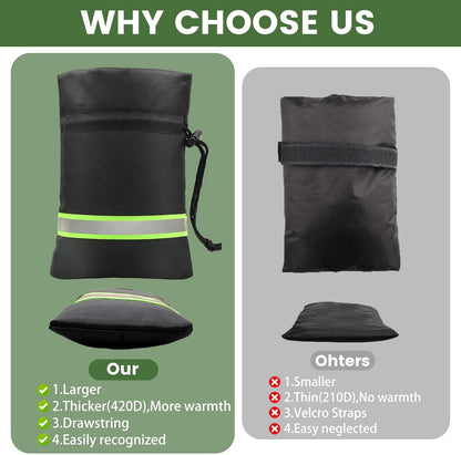 Outdoor Faucet Covers for Winter Freeze Protection, 4-Pack Hose Bib Insulation Socks, Waterproof, Fits Standard Faucets