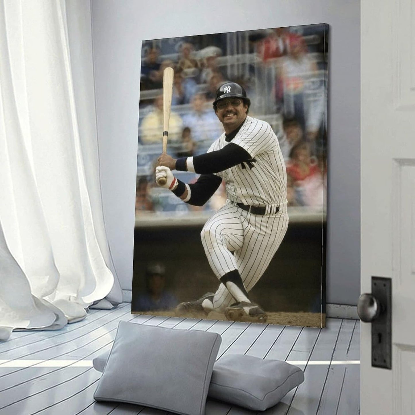 lurouya Reggie Jackson Baseball Player Poster Poster Album Cover Posters for Bedroom Wall Art Canvas Posters Music Album Cover Poster 08x12inch(20x30cm) Frame-style