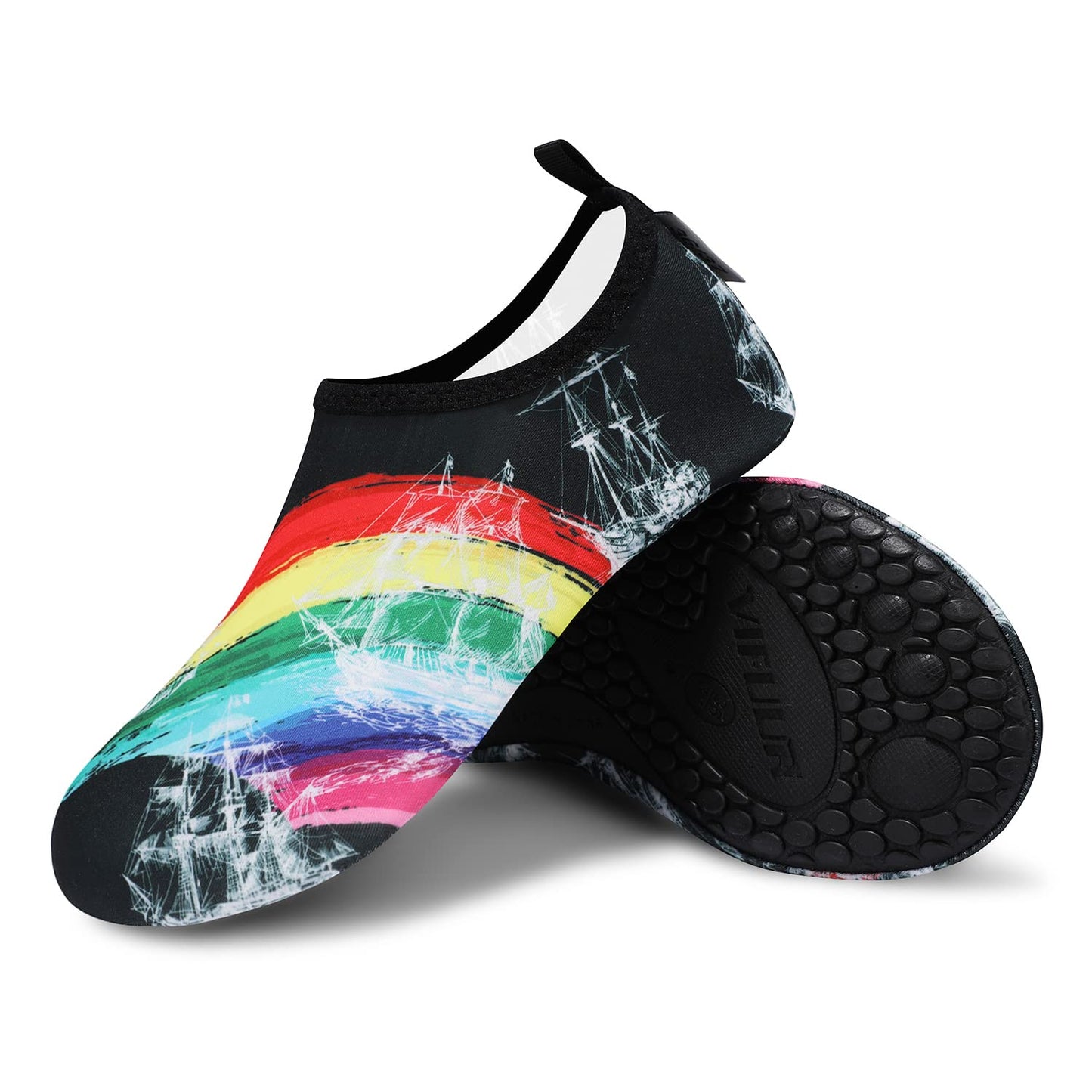 VIFUUR Wassersportschuhe Barfuß Schnelltrocknende Aqua-Yoga-Socken Slip-on für Männer Frauen