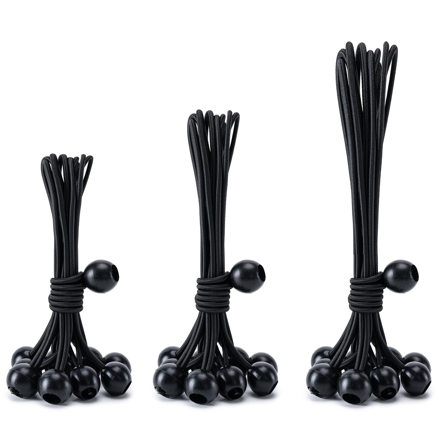 Ball Bungee Cords – 30 Pack Heavy-Duty Tarp & Canopy Tie-Downs for Outdoor Use