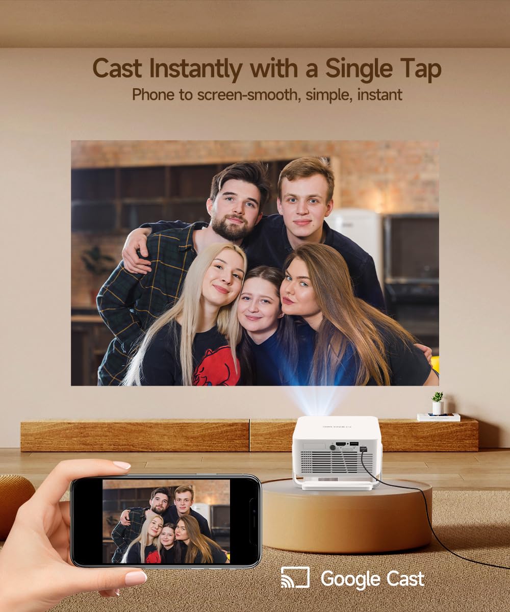 HY300PRO Mini Smart Projector | WiFi & Bluetooth | 4K Support | Android 14