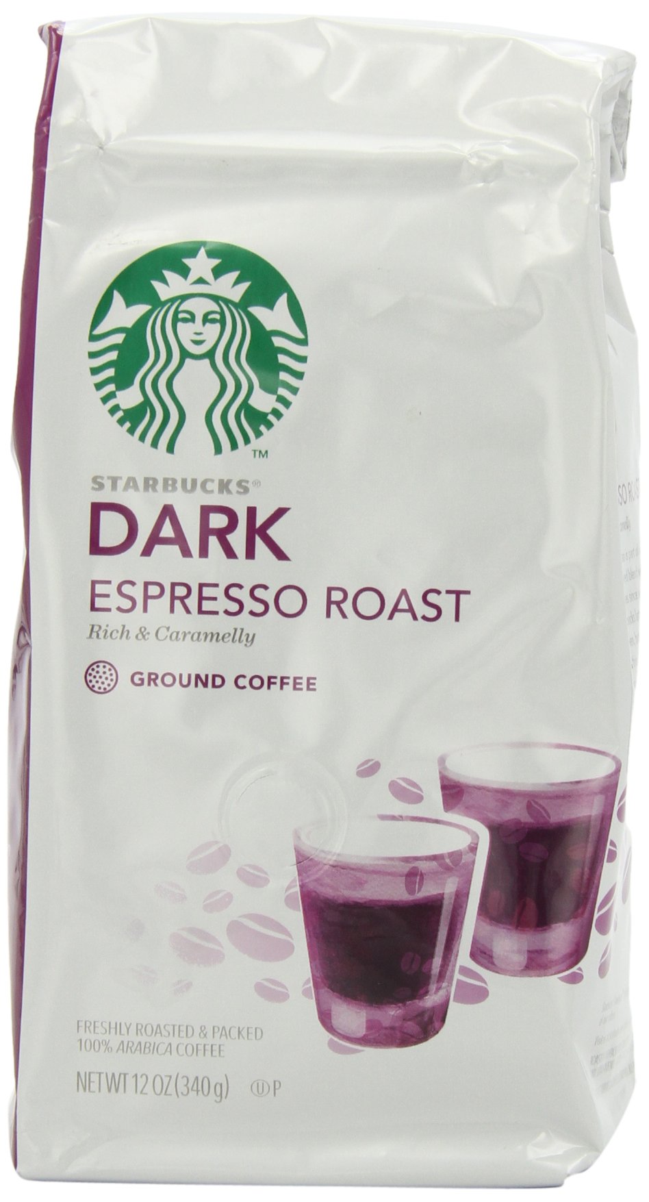 Café moulu Starbucks, café torréfié foncé, torréfaction française, 100 % arabica, 1 sac (28 oz) 