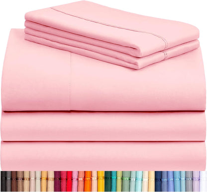 LClub Luxury 4-Piece Cooling Microfiber Sheet Set