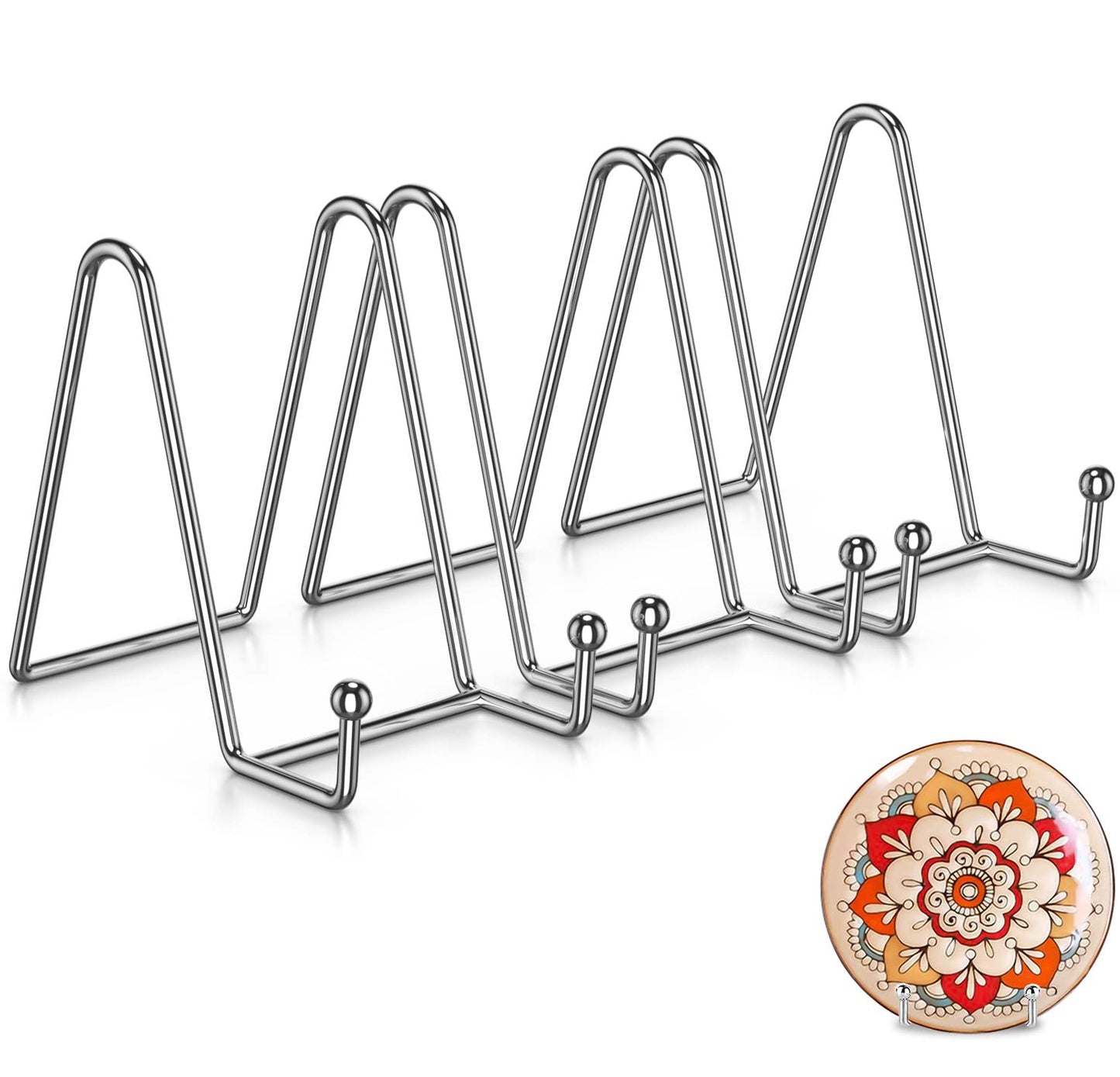 Livelab Tellerständer zur Präsentation, 3er-Pack, 15,2 cm Bilderständer, schwarze Eisenstaffelei, dekorativer Tellerhalter, Präsentationsständer, Metall-Bilderrahmenständer für Bilder, dekorative Schalen, Bücher, Tischkunst 