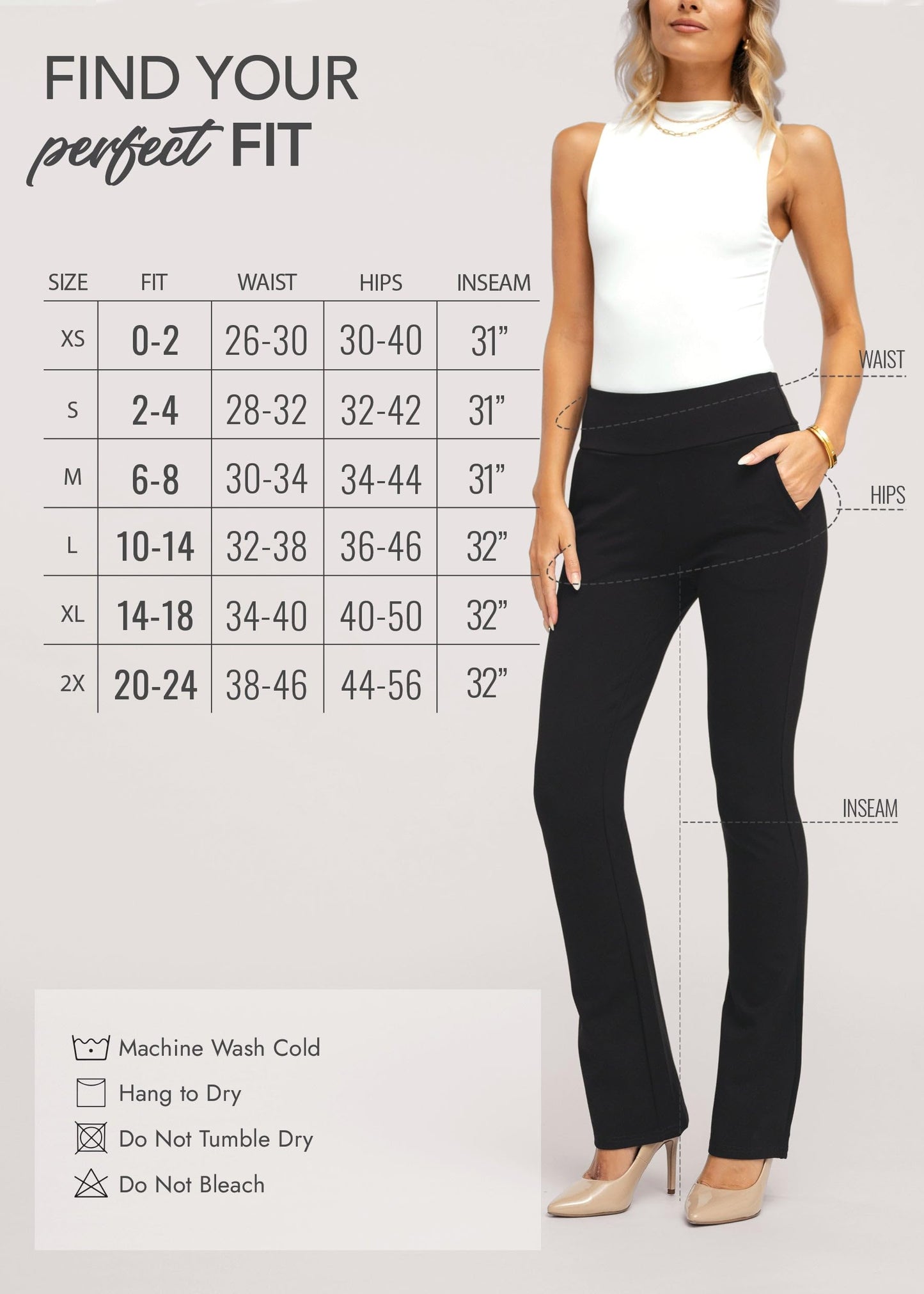 Conceited Dress Pants Women - Stretchy - Tummy Control - All Day Comfort Wear to Work - Womens Pants in Regular and Plus Size