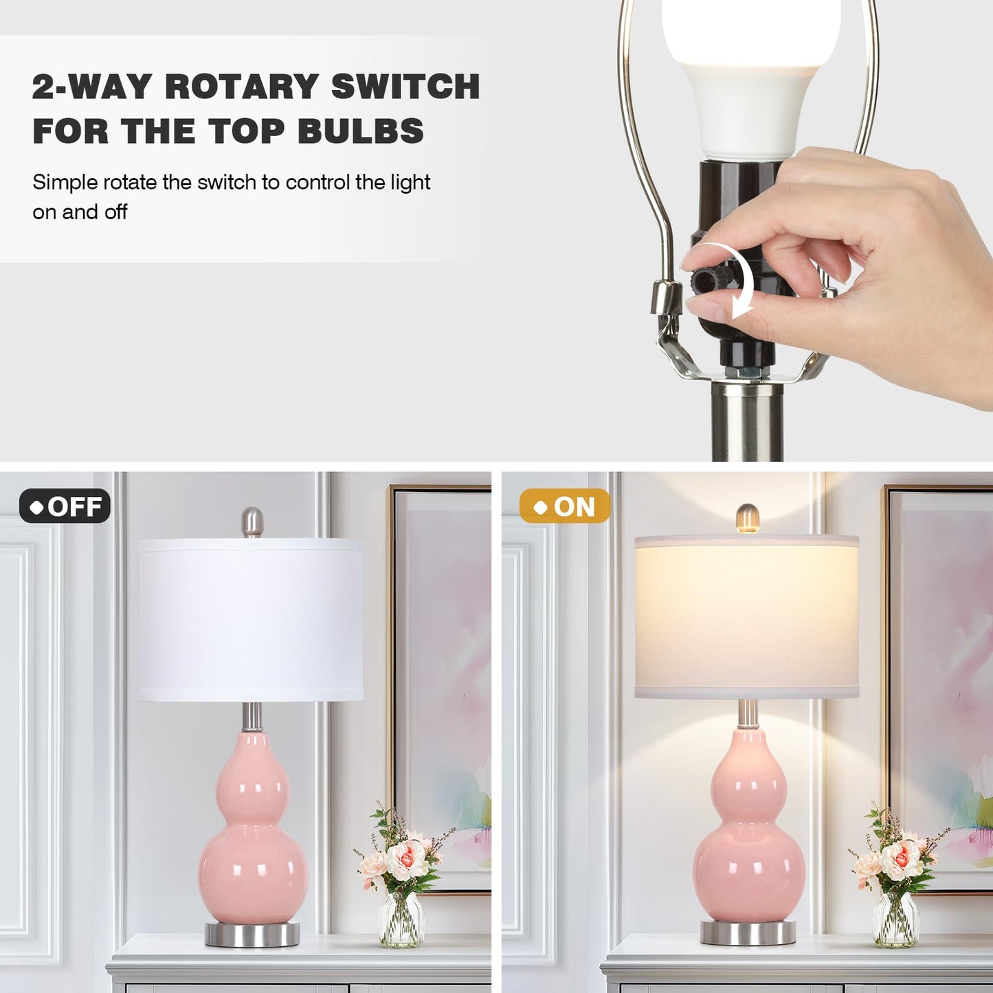 Rinweey Modern Ceramic Table Lamps