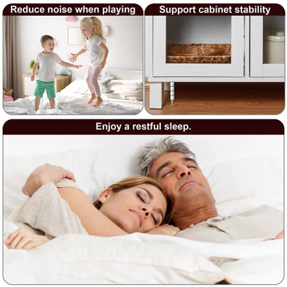 Krisler Adjustable Bed Frame Anti-Shake Tool – 4-Pack Threaded Headboard Stoppers (27–114mm)