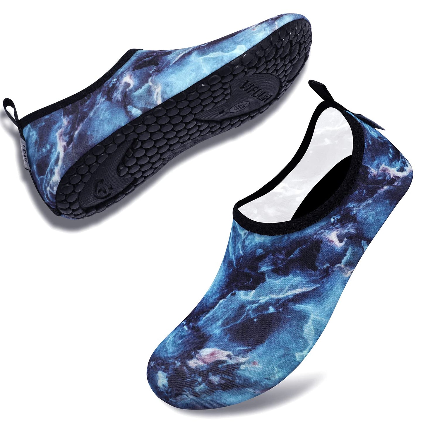 VIFUUR Water Sports Shoes Barefoot Quick-Dry Aqua Yoga Socks Slip-on for Men Women