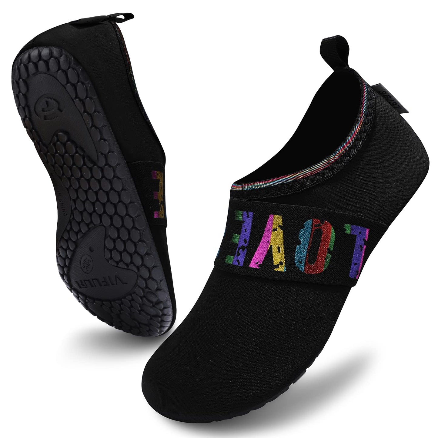 VIFUUR Wassersportschuhe Barfuß Schnelltrocknende Aqua-Yoga-Socken Slip-on für Männer Frauen