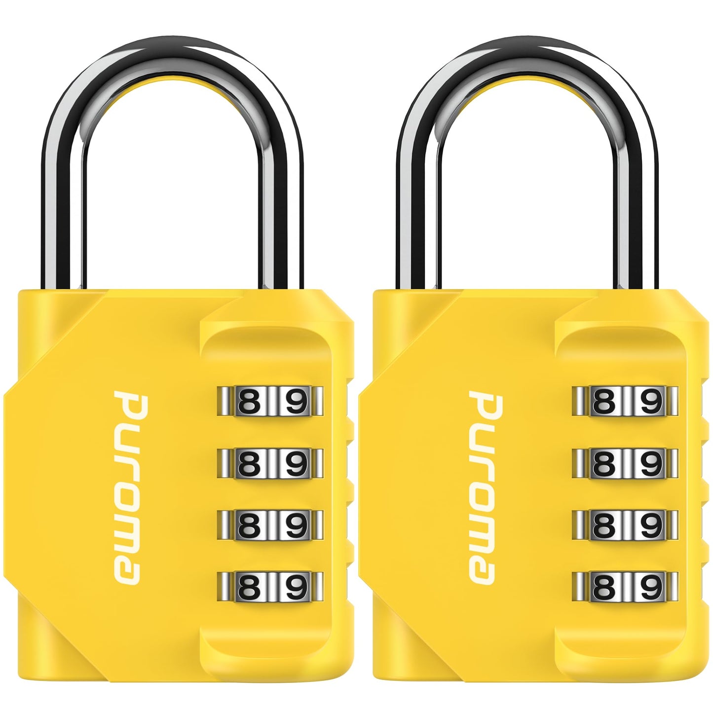 Puroma Lot de 4 cadenas à combinaison à 4 chiffres pour casier de salle de sport, casier de sport, clôture, boîte à outils, portail, étui, rangement à moraillon (vert) 