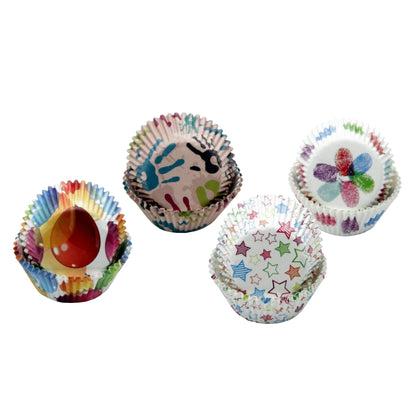 Chef Craft Paper Patterned Valentine's Cupcake Liner Set, 100 Count, Red/Pink