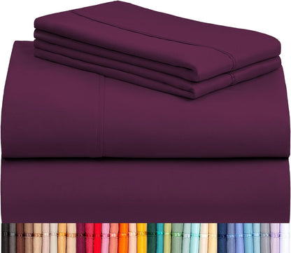 LClub Luxury 4-Piece Cooling Microfiber Sheet Set