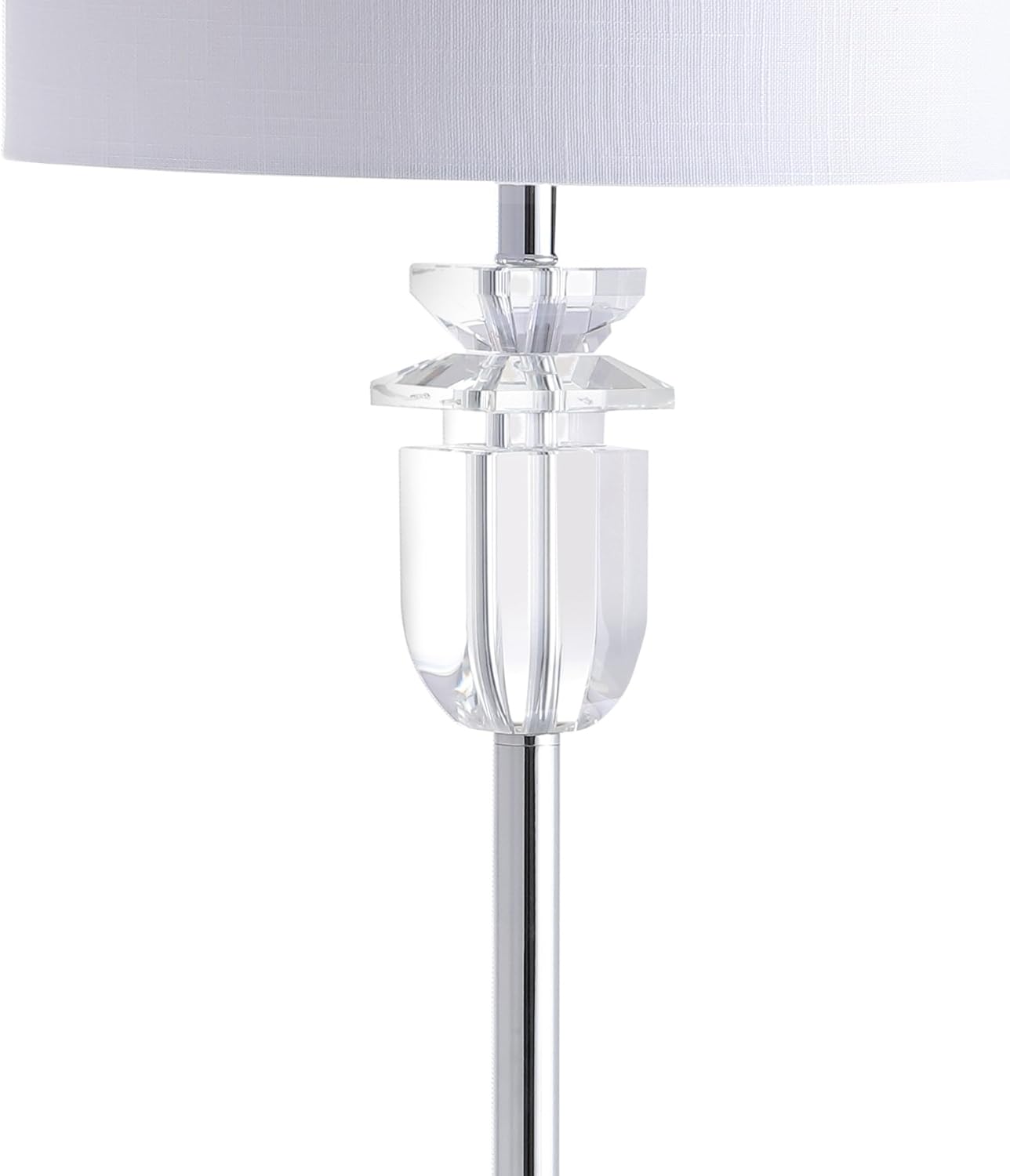 JONATHAN Y JYL1046A Aria 63" Lampe de sol LED en cristal/métal Contemporain, glamour, transitionnel pour chambres, salon, bureau, lecture, transparent/chromé 