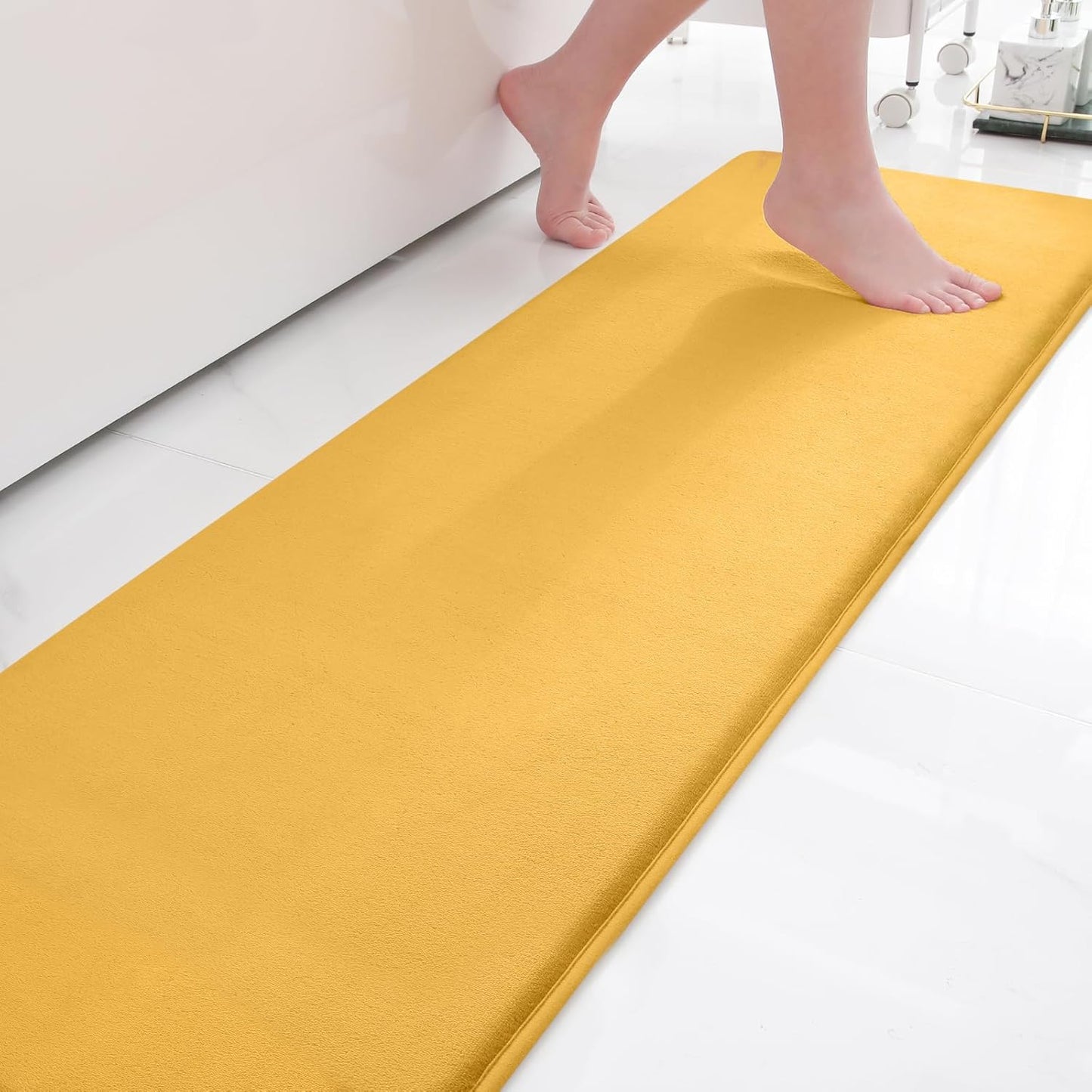 Smiry Memory Foam Bath Mat – Ultra Soft, Absorbent, Non-Slip Rug for Bathroom