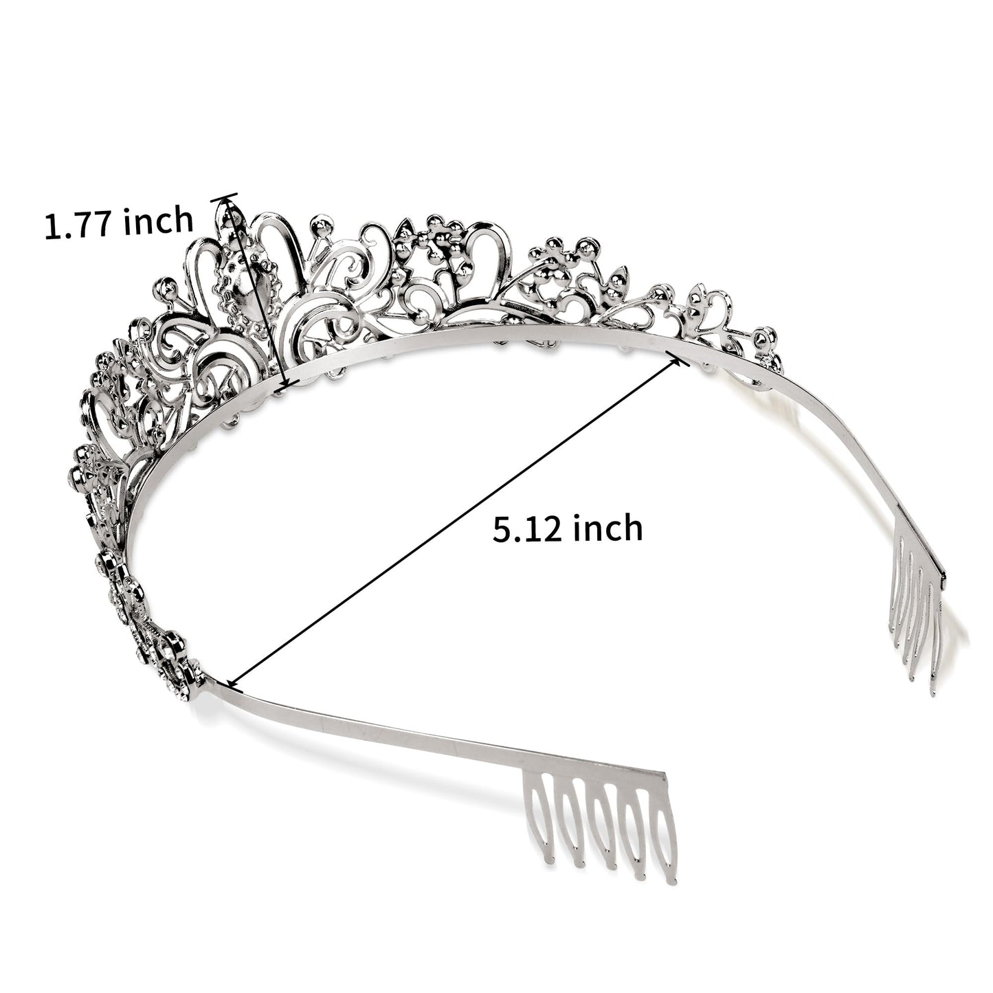 Gold Crown for Women Crystal Princess Tiaras Rhinestone Queen Headband Wedding Bridal Hair Accessories Birthday Prom Pageant Party Coming of Age Ceremony Photo Props
