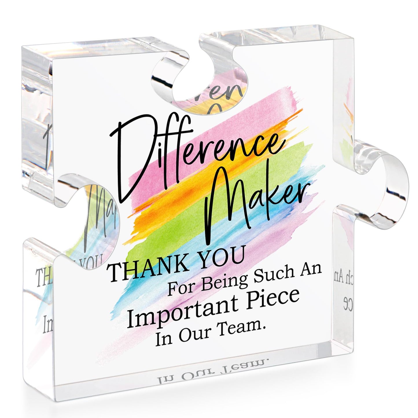 LukieJac Difference Maker Gift for Women Men Thank You Gifts for Mentor Manager - Boss Appreciation Gifts for Coworkers Office Gift Ideas Difference Maker Desk Sign Retirement Gifts Goodbye Presents