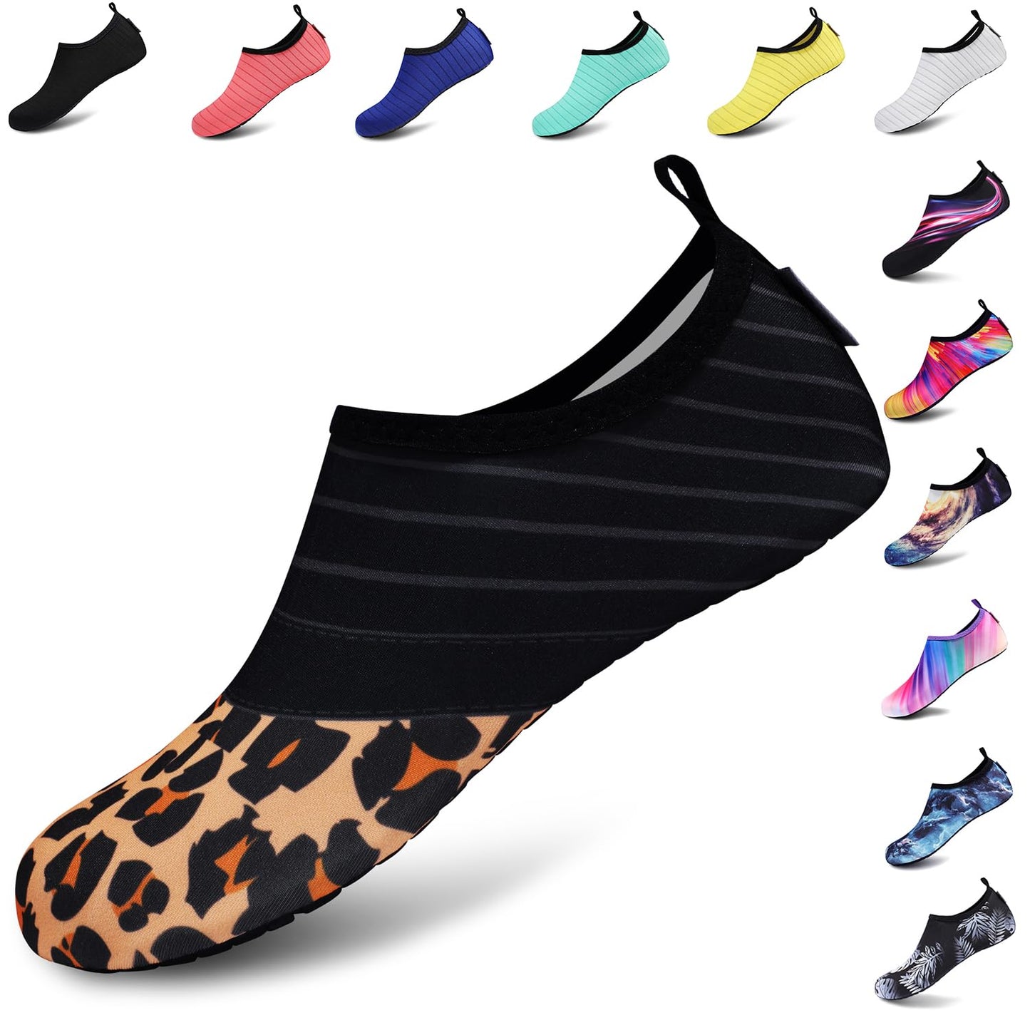 VIFUUR Water Sports Shoes Barefoot Quick-Dry Aqua Yoga Socks Slip-on for Men Women