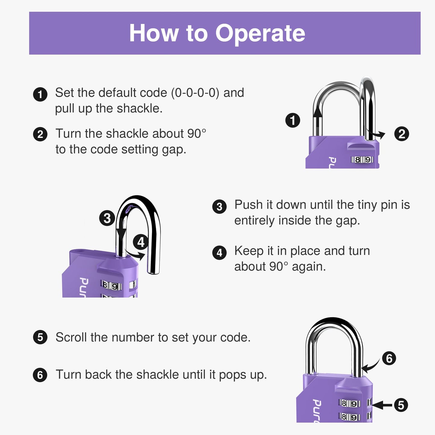 Puroma 4 Pack Combination Lock 4 Digit Locker Lock Outdoor Waterproof Padlock for School Gym Locker, Sports Locker, Fence, Toolbox, Gate, Case, Hasp Storage (Green)