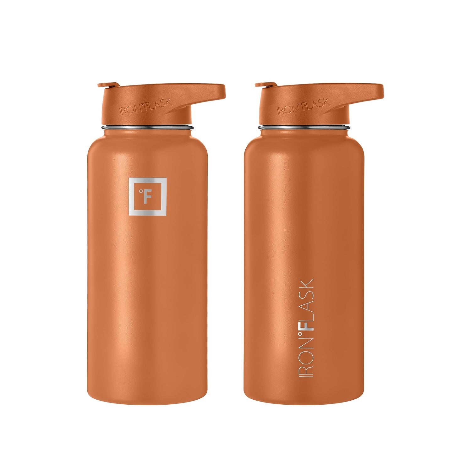 Bouteille d'hydratation de camping et de randonnée IRON °FLASK avec 3 couvercles - Bouteille d'eau en acier inoxydable, à double paroi et isolée sous vide - Anti-fuite et sans BPA (Dark Night, Straw - 32 oz) 