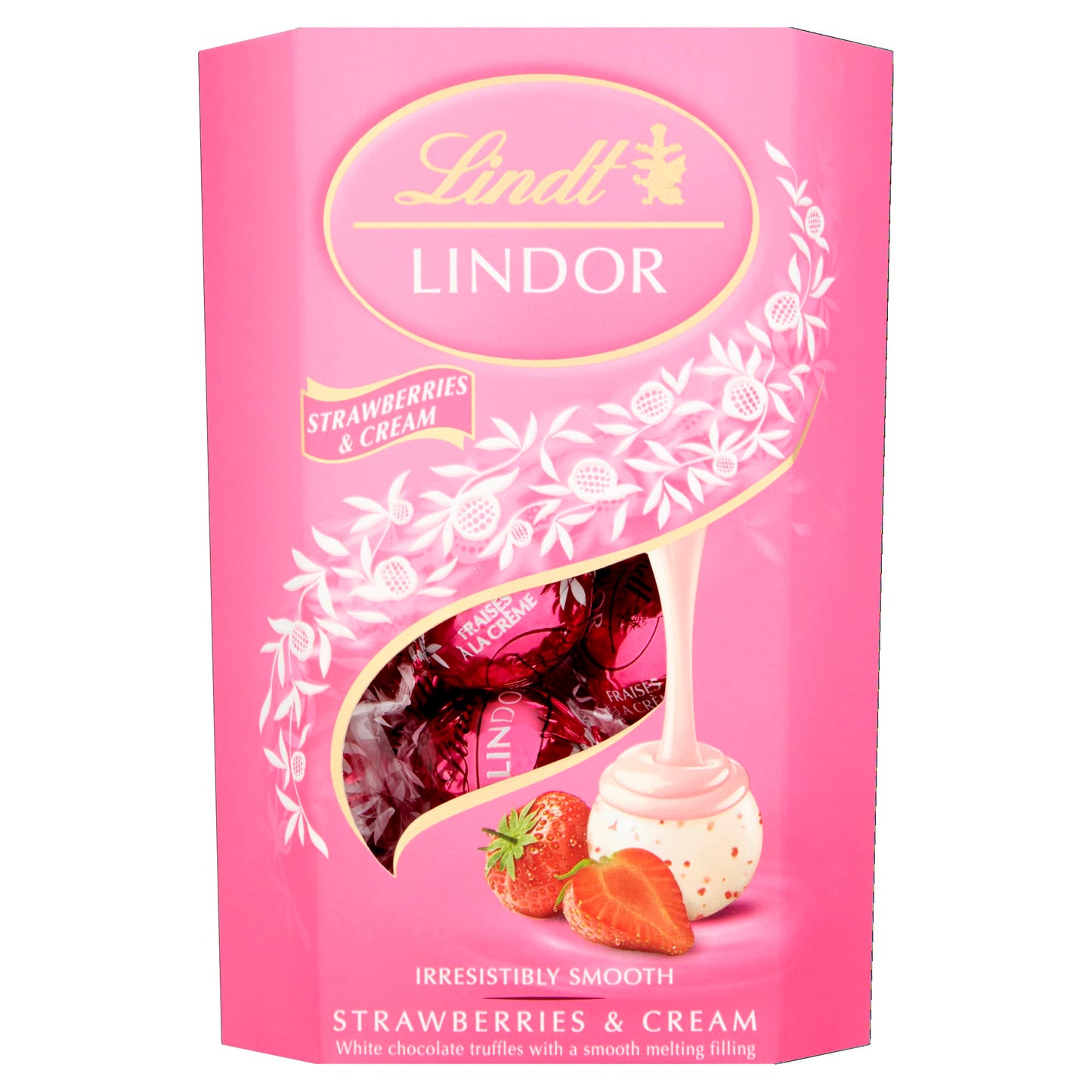 Lindt LINDOR White Chocolate Candy Truffles, White Chocolate Candy with Smooth, Melting Truffle Center, 25.4 oz., 60 Count