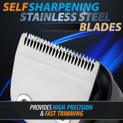 21-Piece Beard Trimmer & Grooming Kit – All-in-One Hair Clipper with USB Recharge Dock
