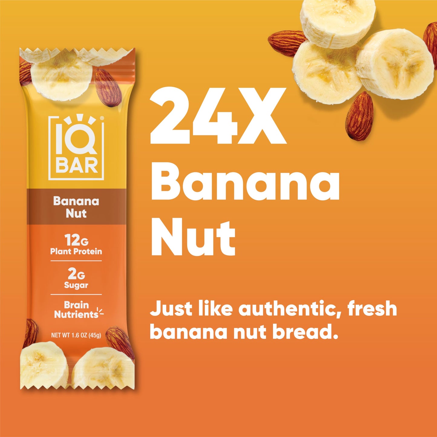 IQBAR Brain and Body Plant Protein Bars - 7 Bar Sampler Pack - Gluten Free, High Fiber, Vegan Snacks - Low Sugar Meal Replacement