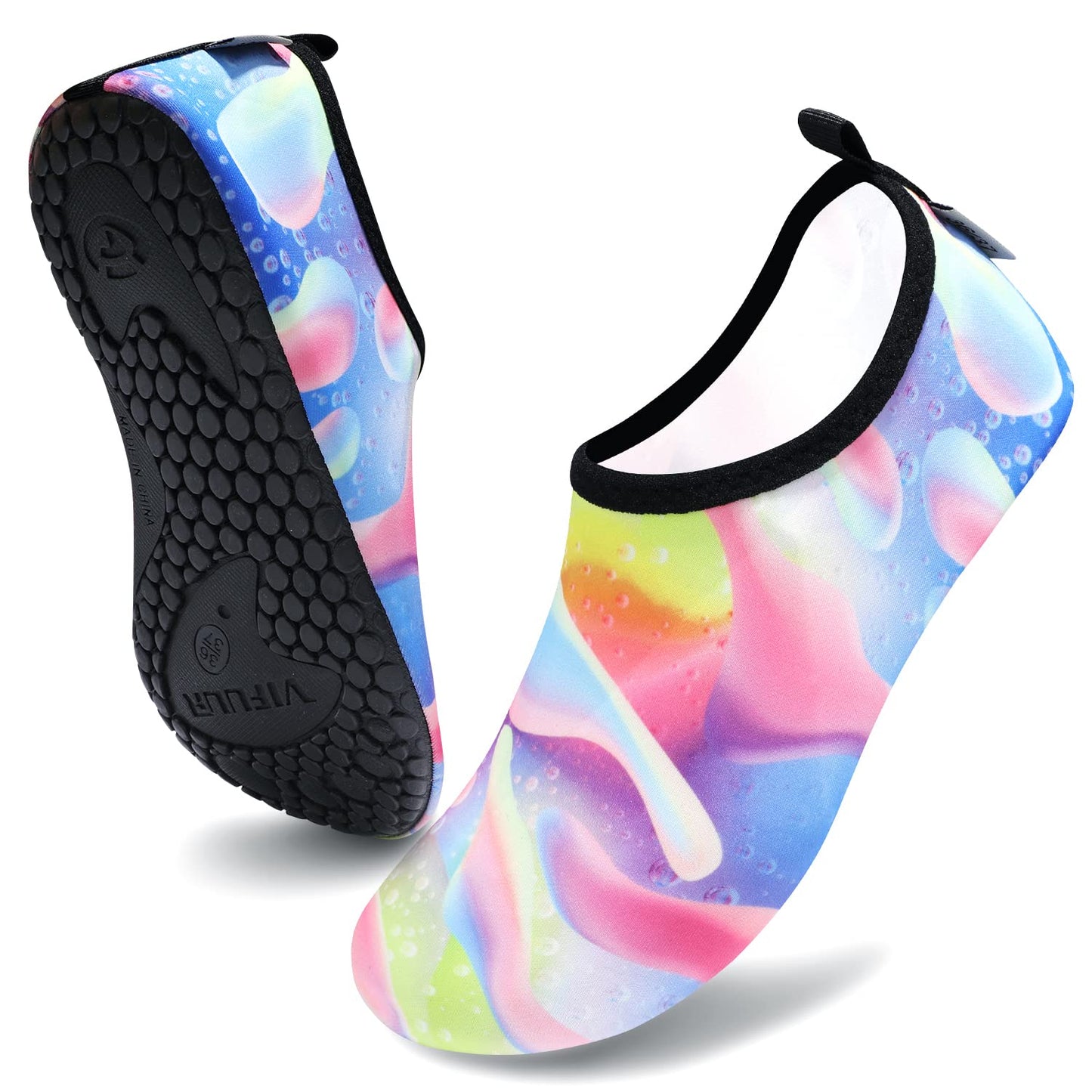 VIFUUR Wassersportschuhe Barfuß Schnelltrocknende Aqua-Yoga-Socken Slip-on für Männer Frauen