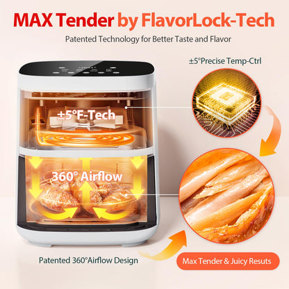 Air Fryer, Beelicious 8-in-1 Smart Compact 4QT Air Fryer