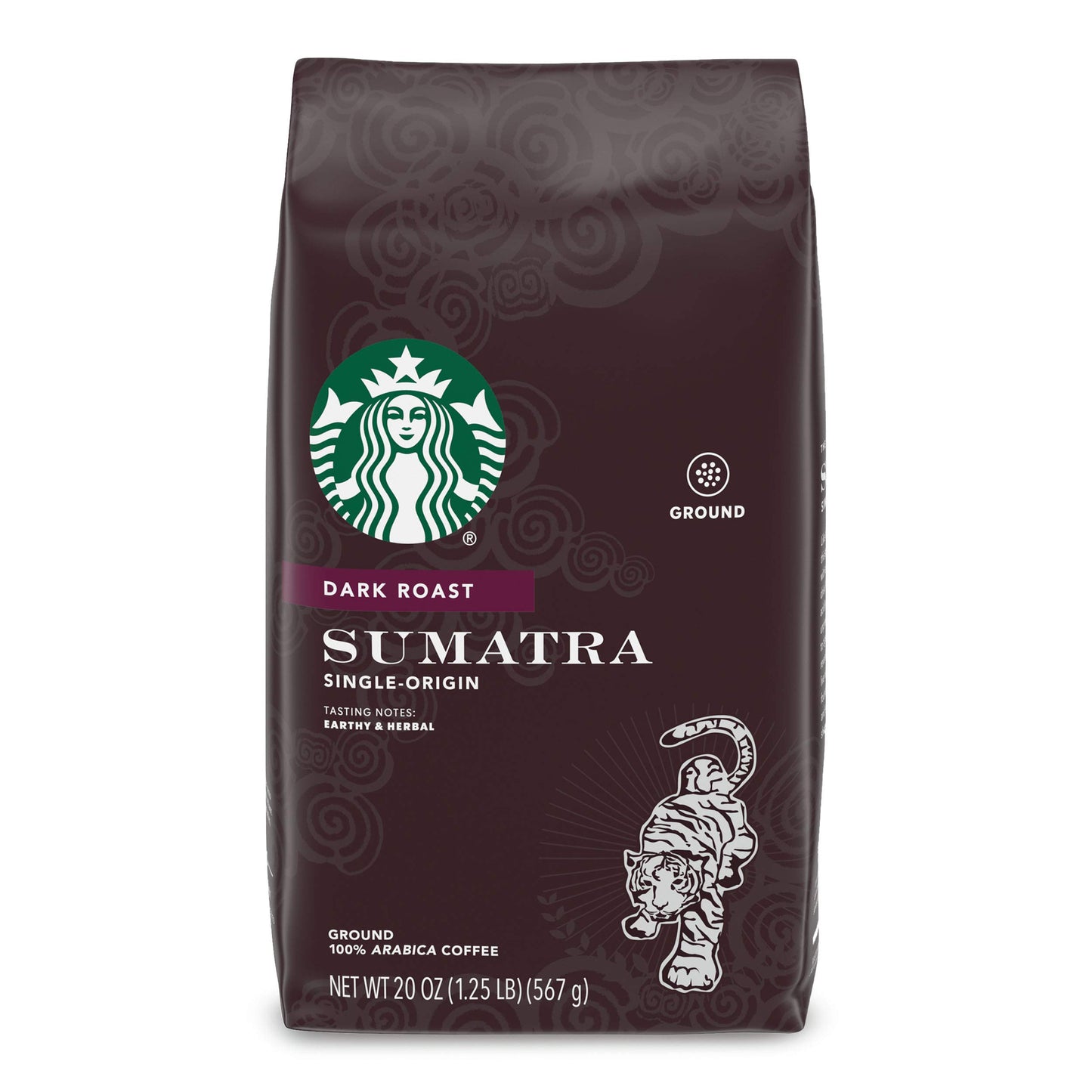 Café moulu Starbucks, café torréfié foncé, torréfaction française, 100 % arabica, 1 sac (28 oz) 