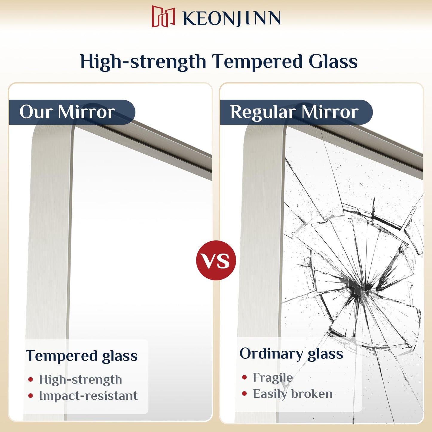 Keonjinn Black Mirror for Bathroom Sink, 24 x 30 Inch Sandblasted Finish Aluminum Wall Mirrors, Matte Black Rectangle Farmhouse Mirror with Shatterproof HD Tempered Glass, Anti-Rust Metal Frame