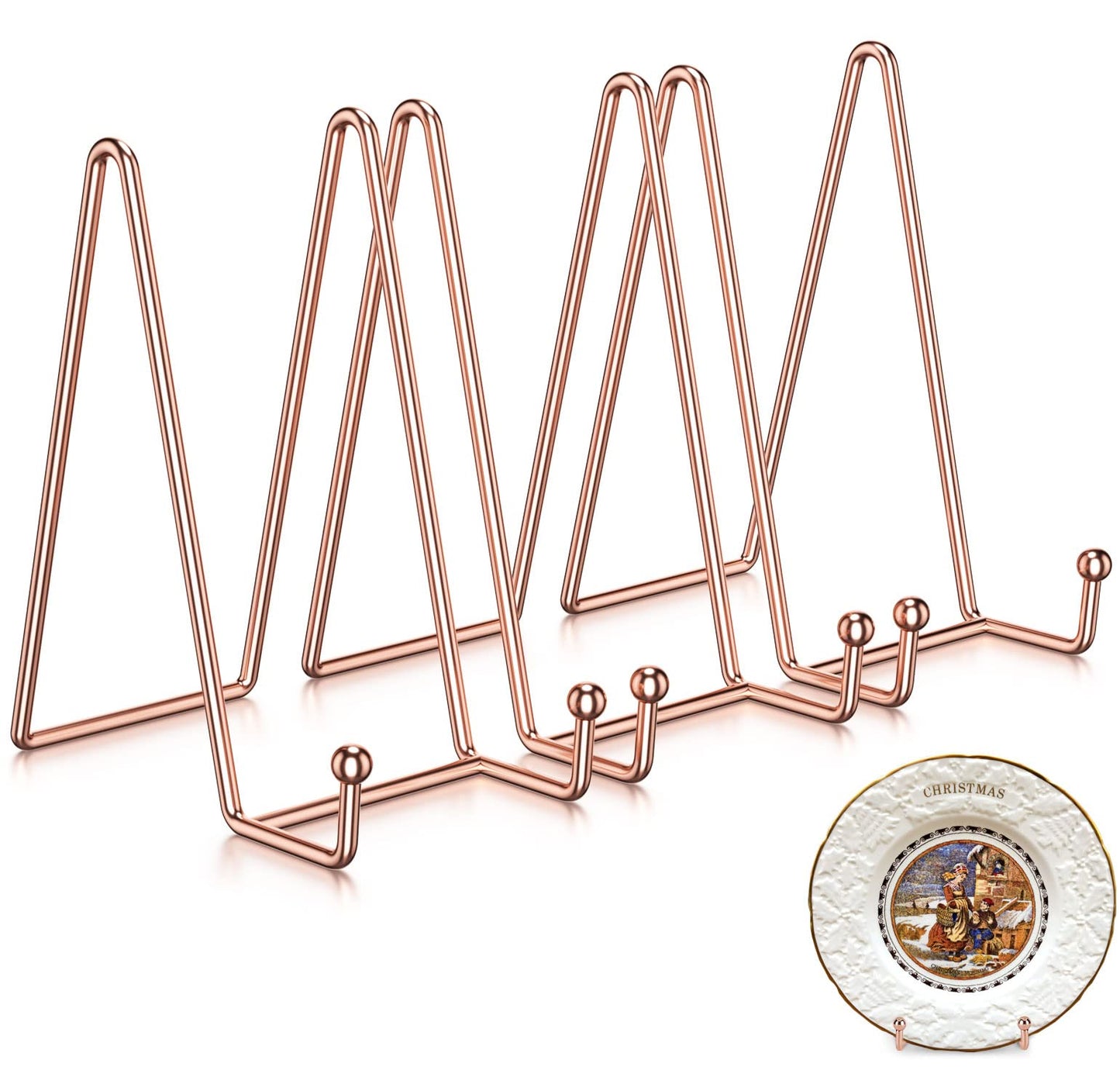 Livelab Tellerständer zur Präsentation, 3er-Pack, 15,2 cm Bilderständer, schwarze Eisenstaffelei, dekorativer Tellerhalter, Präsentationsständer, Metall-Bilderrahmenständer für Bilder, dekorative Schalen, Bücher, Tischkunst 