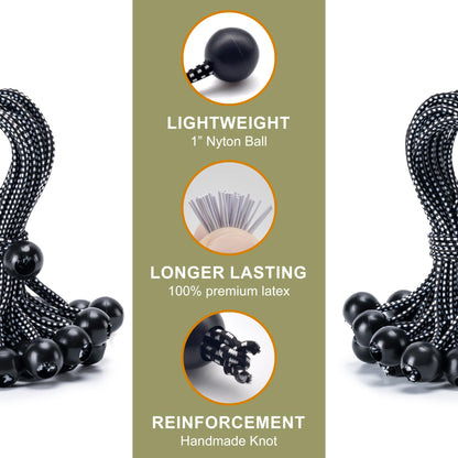 Ball Bungee Cords – 30 Pack Heavy-Duty Tarp & Canopy Tie-Downs for Outdoor Use