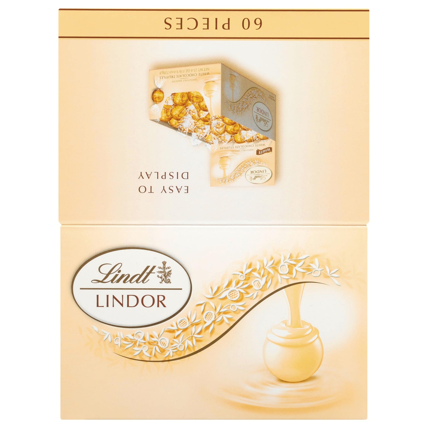 Lindt LINDOR Weiße Schokoladentrüffel, Weiße Schokoladenbonbons mit zartschmelzender Trüffelfüllung, 25,4 oz., 60 Stück 