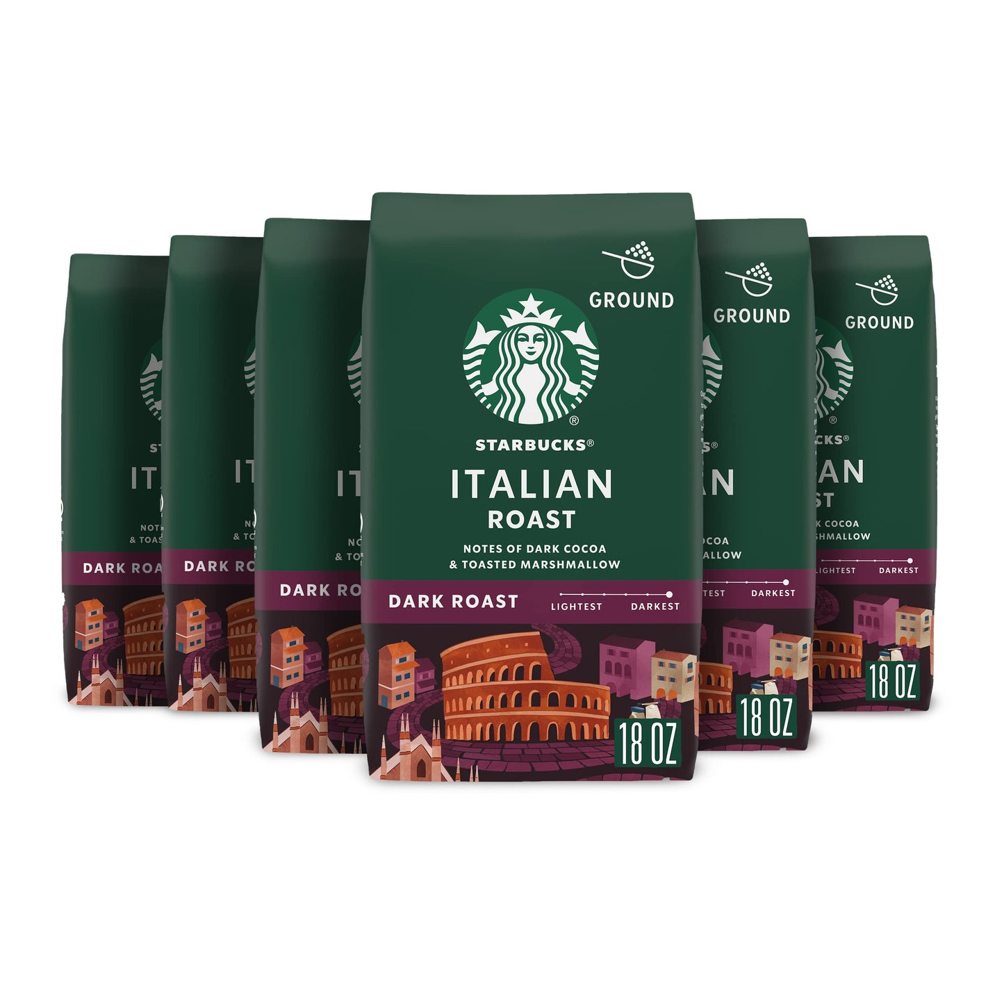 Starbucks Ground Coffee, Dark Roast Coffee, French Roast, 100% Arabica, 1 bag (28 oz)