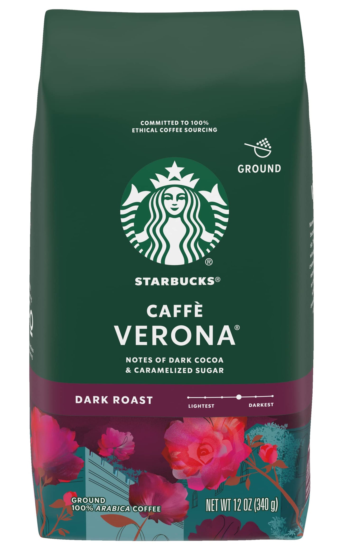 Starbucks Ground Coffee, Dark Roast Coffee, French Roast, 100% Arabica, 1 bag (28 oz)