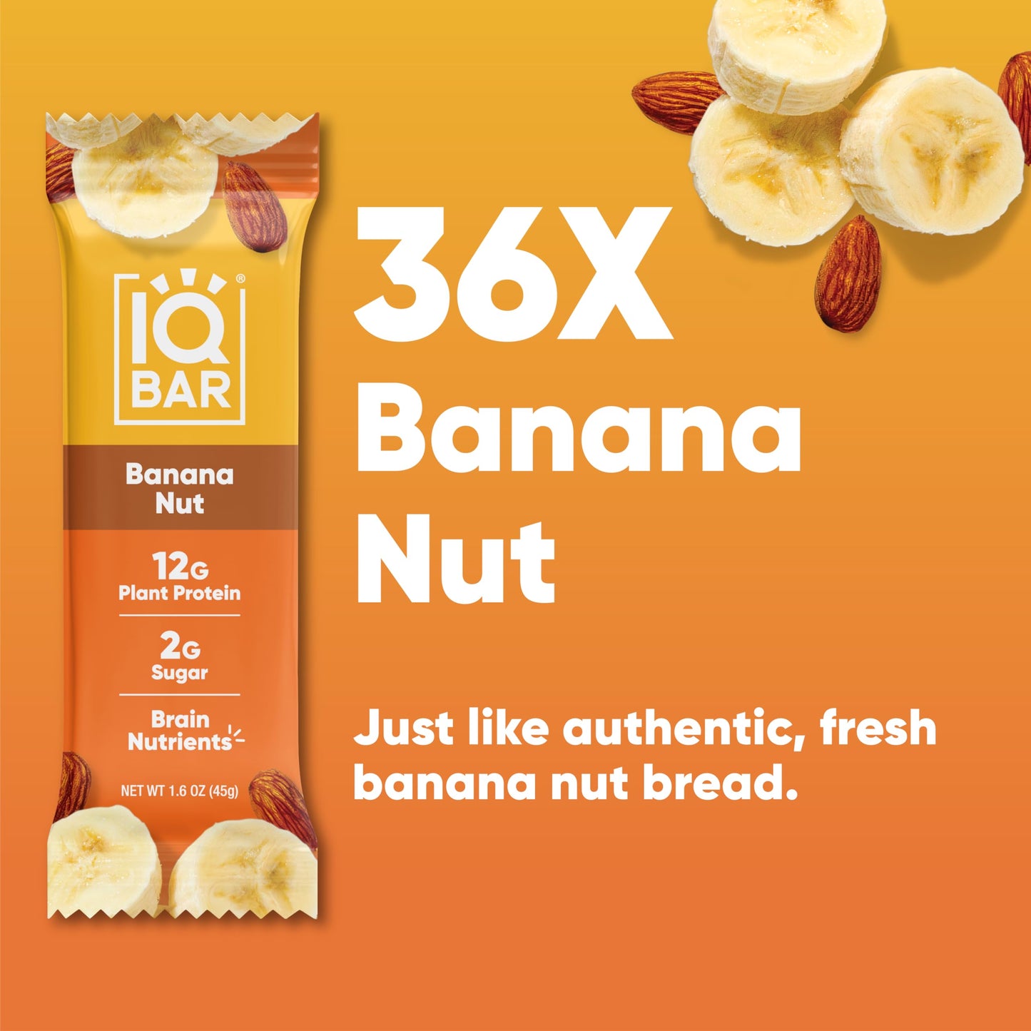 IQBAR Brain and Body Plant Protein Bars - 7 Bar Sampler Pack - Gluten Free, High Fiber, Vegan Snacks - Low Sugar Meal Replacement