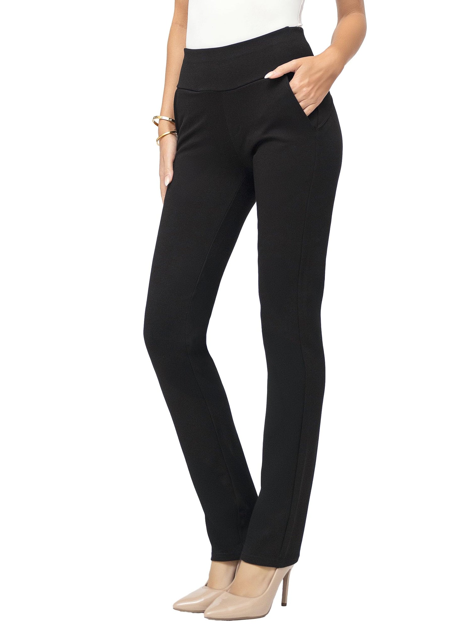 Conceited Dress Pants Women - Stretchy - Tummy Control - All Day Comfort Wear to Work - Womens Pants in Regular and Plus Size