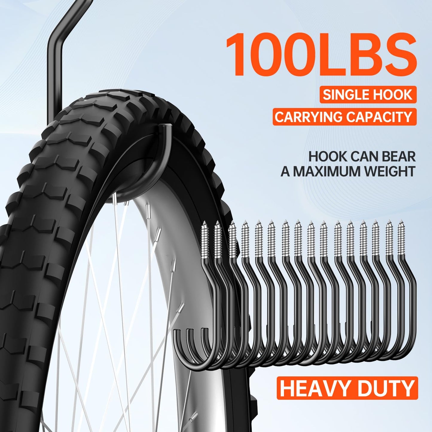 Heavy Duty Hook, Loading Capacity 100 LBS, 6 inch, Hooks for Garage Wall and Garage Ceiling