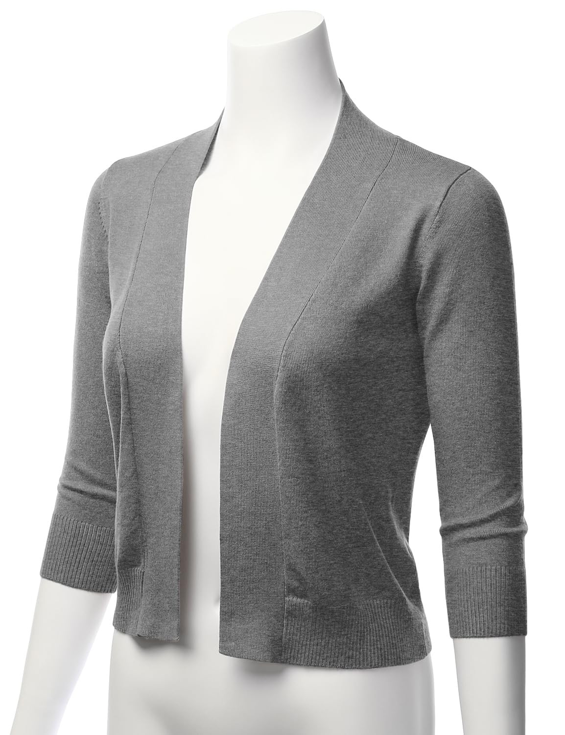 LALABEE Women's Classic 3/4 Sleeve Open Front Cropped Bolero Cardigan Shrugs for Dresses (S~XXL)