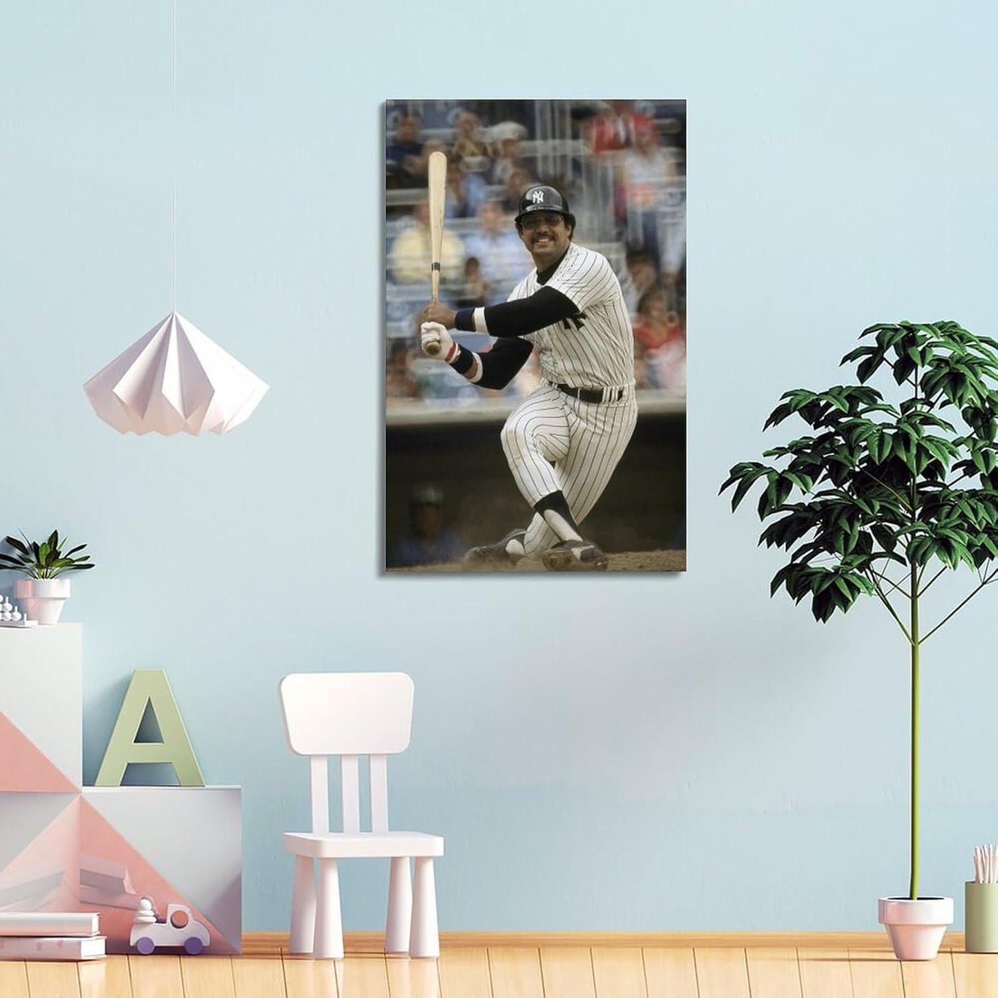 lurouya Reggie Jackson Baseball Player Poster Poster Album Cover Posters for Bedroom Wall Art Canvas Posters Music Album Cover Poster 08x12inch(20x30cm) Frame-style