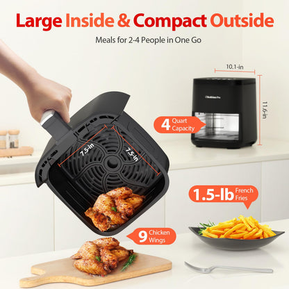 Air Fryer, Beelicious 8-in-1 Smart Compact 4QT Air Fryer