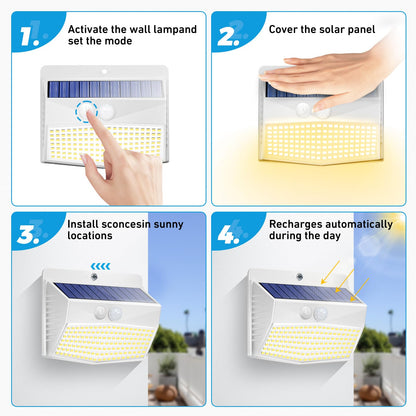 2-Pack Solar Security Lights – Motion Sensor, Waterproof